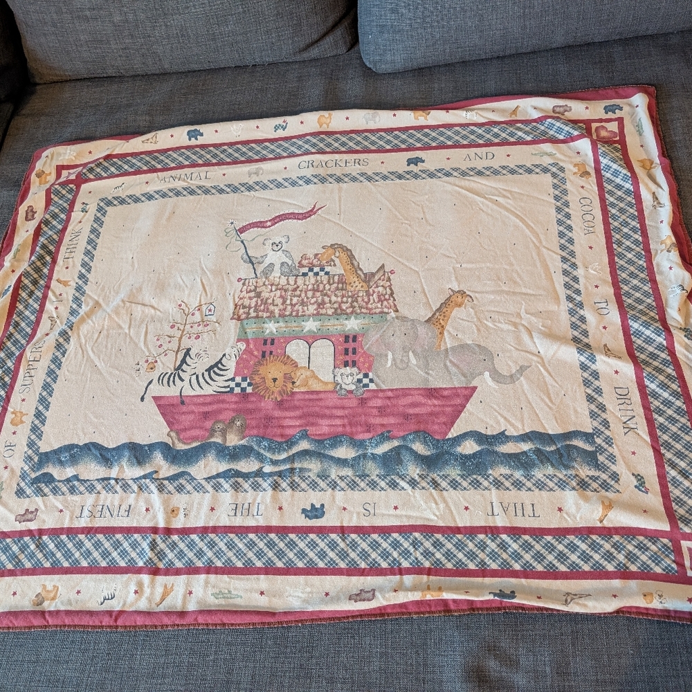 Noah's Ark Animal Crackers Baby Blanket!